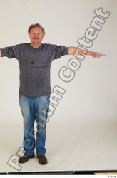 Whole Body Man T poses White Casual Chubby Standing Street photo references